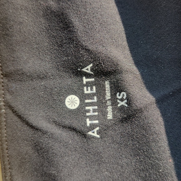 Athleta Chaturanga Black Moto Mesh High Rise Leggings Women’s Sz XS - Picture 10 of 11
